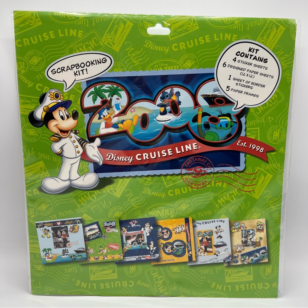 NWT Disney Cruise Line 2008 Scrapbook Kit Castaway‎ Cay Magic Wonder DCL